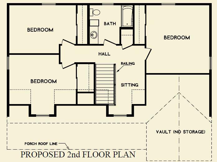 Somerville 2238 Square Foot Cape Floor Plan